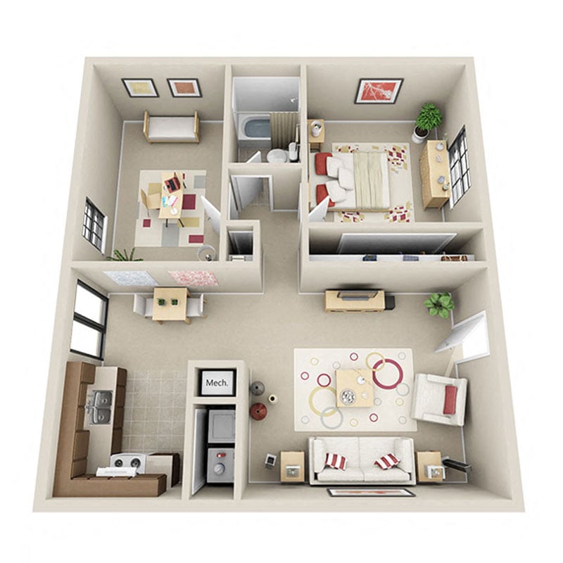 cross creek cove apartments floor plan  b