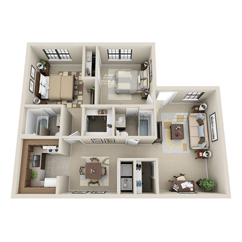 cross creek cove apartments floor plan  c